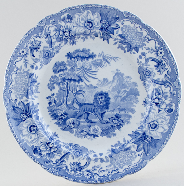 Plate Fox and Lion c1840
